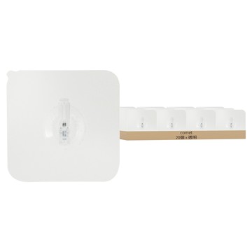 comet 強力黏著式透明掛勾  透明  20個