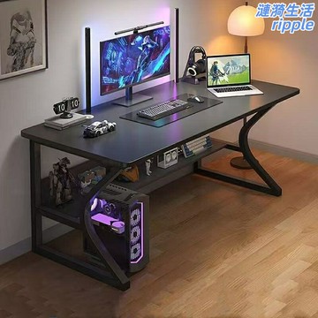 【電競學習兩用】電腦桌 書桌 電競桌 辦公桌 臺式桌 工作臺 家用書桌 學生桌 簡約穩固 臥室書房適用 多功能收納