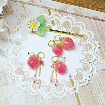 草莓髮夾【甜美任性】