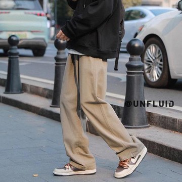 褲子男款春秋工裝褲直筒寬松闊腿褲2025新款日系cityboy休閑長褲