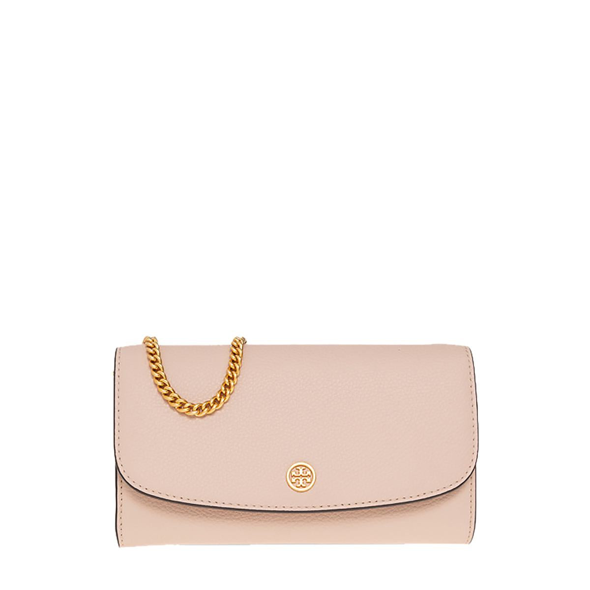 TORY BURCH PINK ROBINSON WALLET WITH STRAP