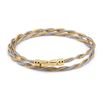 CHARRIOL 夏利豪 Love Twist 愛與扭轉鋼索手環 04-804-1279-1