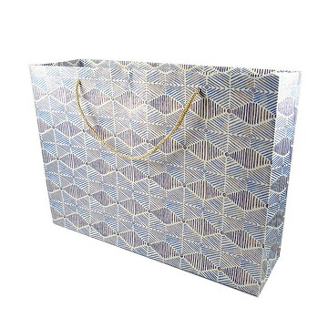 藍編織-L【Shizen-手工紙禮物袋】