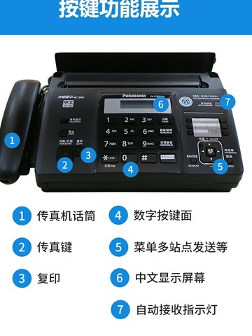 包郵全新松下876熱敏紙傳真機電話復印傳真家用一體機自動接收