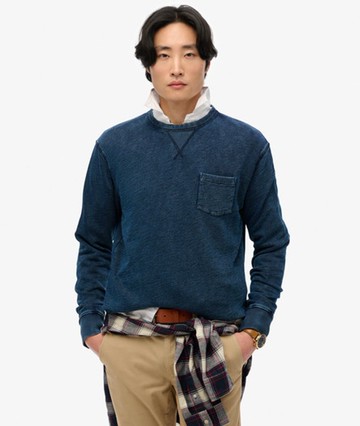 Superdry Men's The Merchant Store- Sweatshirt Navy Size: L