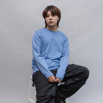 EVERLAST 長袖 雪花藍 拼接 圓領 薄長T 運動 男 4051107982