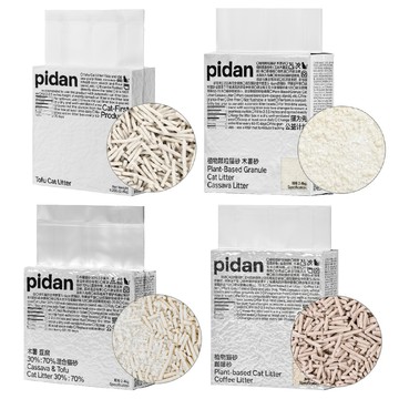 PIDAN 木薯砂/豆腐砂/木薯豆腐砂/咖啡砂 寵物貓砂 2.4kg*4包組(共9.6kg)