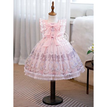 女童2023夏裝周歲禮服洛麗塔公主裙子玲娜貝兒洋氣lolita連衣裙夏