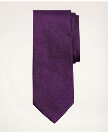 Brooks Brothers Men's Solid Rep Tie | Purple | Size Regular