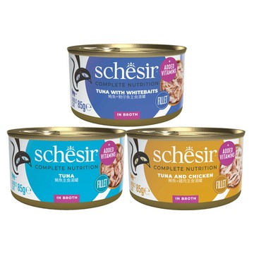 Schesir 【12入組】義大利鮮時 主食貓湯罐 85g