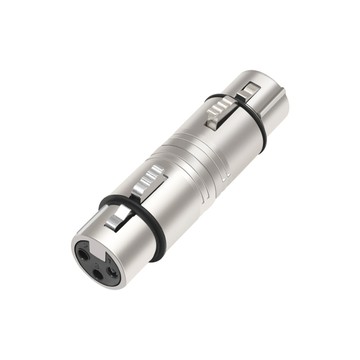 易控王 XLR佳能母對母轉接頭 銀色 XLR母對XLR母 (40-764-01)