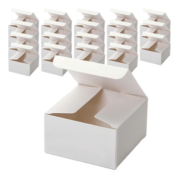 Indikay 白色素面禮物盒 1號 8 x 8 x 4.5公分 20入  20個  白色