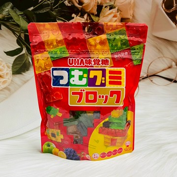 日本 UHA味覺糖 積木造型軟糖 水果軟糖 食玩軟糖 青蘋果/檸檬/葡萄柚/草莓 綜合水果軟糖 積木軟糖 積木｜全店$199免運