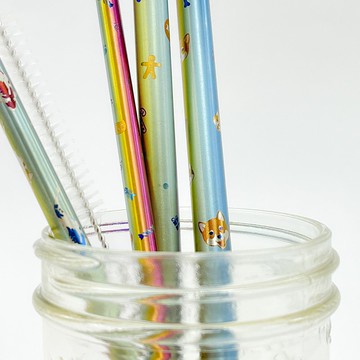 【不卡味】純鈦動物吸管(粗款12mm)  贈收納袋&清潔刷/禮物