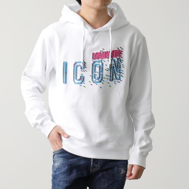 DSQUARED2 ディースクエアード パーカー PIXELED ICON COOL HOODIE