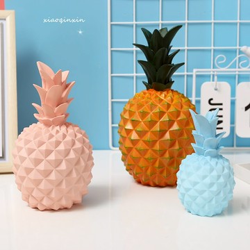 兒童房創意菠蘿小擺件現代簡約北歐風桌面客廳酒柜玄關家居裝飾品