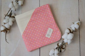 nizio跳跳糖四層紗浴包巾-粉紅  紗巾 新生禮 彌月禮