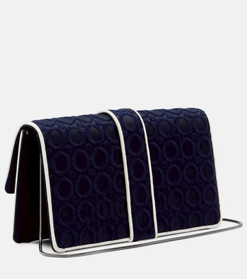 Manolo Blahnik Capri Mini embellished satin clutch