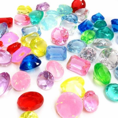 〔カラー宝石アクリルアイス〕 ダイヤカット10カラーミックス 1Kg