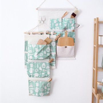 家用門后布藝分層多兜收納掛袋大號墻上棉麻置物儲物袋子宿舍神器