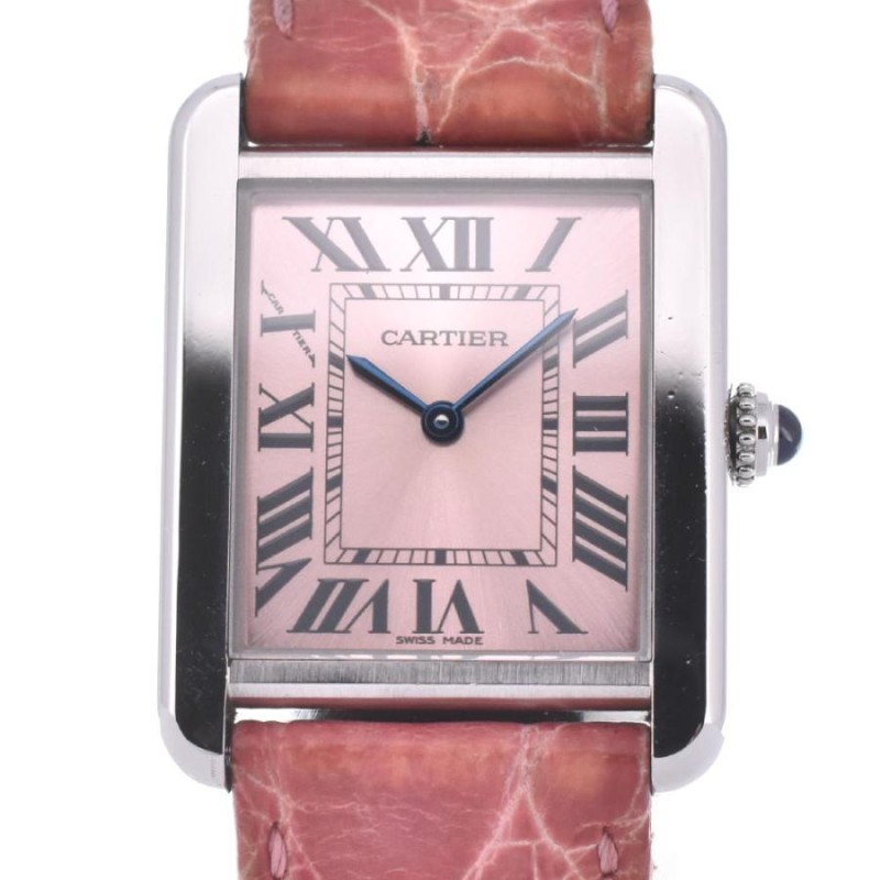 カルティエ CARTIER W5200000 タンクソロ SM クォーツ レディース J