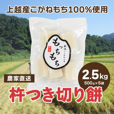 ふるさと納税 上越市 新潟産 もち米の「こがねもち100%」切り餅5袋(合計50個入り)