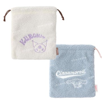 小禮堂 Sanrio 三麗鷗 羊羔毛束口袋 (姓名角色款) 酷洛米 大耳狗