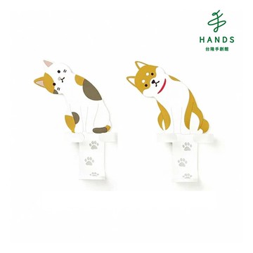台隆手創館 療癒動物收納立架/牙膏架(三毛貓/柴犬)