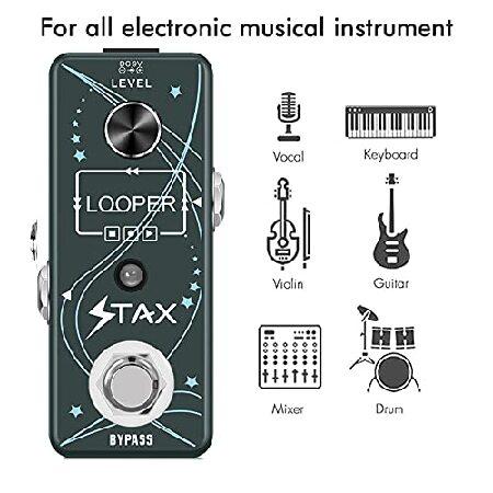 Stax Looper Guitar Pedal Unlimited Overdubs 10 Minutes of Looping, time With USB to Import and Export Loop Modes Mini Size True Bypass