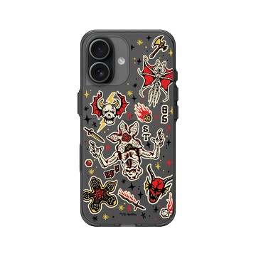 iPhone 17 Clear (相機按鈕) 酷墨灰 - Stranger Things - 地獄火