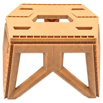 攜帶型防滑摺疊凳 - 卡其色 尺寸: 35x20x23.5cm 重量: 700g 手提設計 輕鬆收納  1個