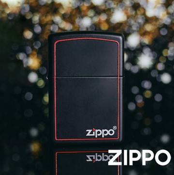 【ZIPPO】ZIPPO 218ZB 紅框黑啞漆防風打火機
