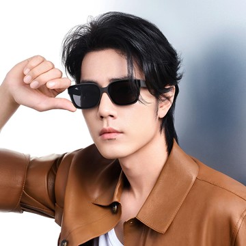 【MOLSION 陌森】肖戰同款方形膠框偏光太陽眼鏡(MS3085-C11 偏光鏡片)