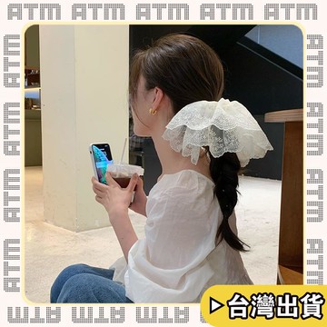 🔥臺灣出貨🔥可開發票✅輕飾時光法式高級感蕾絲網紗裙襬髮圈頭飾扎頭髮大腸圈後腦勺髮飾頭繩發繩