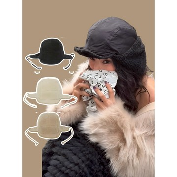 H6 🔥2026新款 短絨雙面戴飛行帽 韓系護耳防風帽 台灣現貨 冬季露營/跨年/聖誕 保暖必備