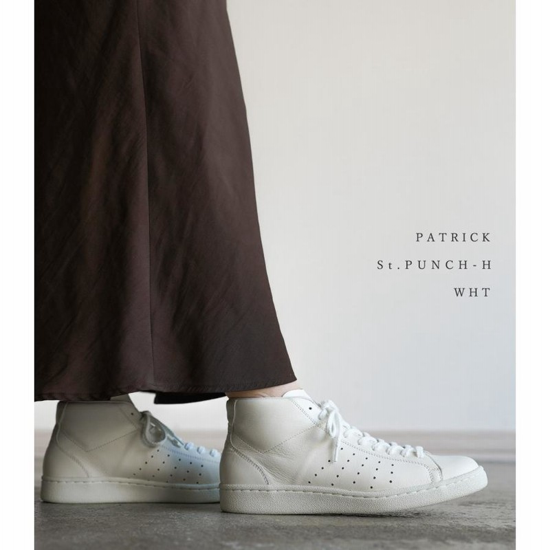 パトリック スニーカー レディース メンズ セントパンチハイ ホワイト 白 ハイカット PATRICK St.PUNCH-H WHT 18550  定番モデル 白スニ ☆ | LINEブランドカタログ