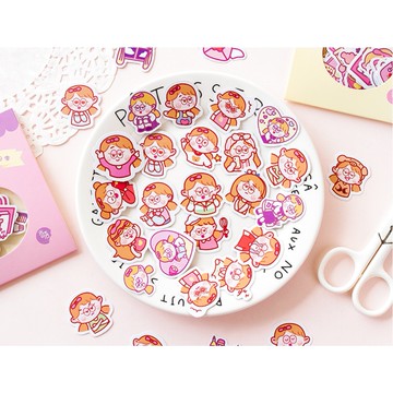 🍋檸檬青🍋台灣現貨卡通人物衝鴨蠻蠻子系列4款40枚入貼紙包手帳裝飾素材