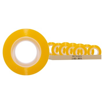 3M Scotch 多用途補充膠帶 550 18mm x 20m  10個  黃色
