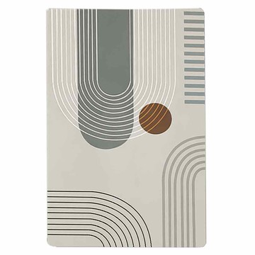 ANTIAN 矽藻泥瞬吸水防滑速乾家用浴室地墊 杏色線條 60 x 40cm  1個