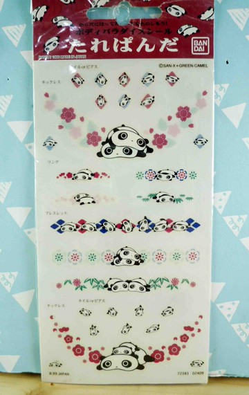 【震撼精品百貨】たれぱんだ 趴趴熊 趴趴熊紋身貼紙-花圖案 震撼日式精品百貨
