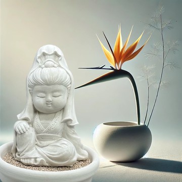 淨念吉祥之觀音小佛小盤組 藝術香氛擴香 提升居家美學 居家香氛