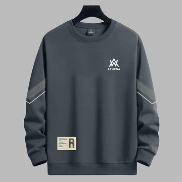 台灣出貨 100kg男上衣 280g重磅上衣 圓領男衛衣 休閒上衣 男大學T 春秋款男上衣 寬鬆上衣 百搭潮流套頭衛衣