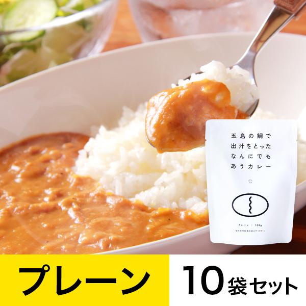 レトルトカレー 五島の鯛で出汁をとったなんにでもあうカレー プレーン 10袋セット