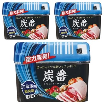 KOKUBO 小久保 冰箱冷藏庫炭脫臭劑 150g 日本製造 天然系消臭原料 輕巧不占空間  3盒