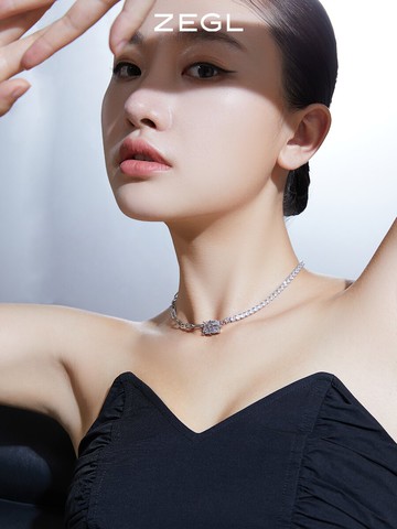 ZEGL星芒項鏈女小眾設計感ins冷淡風嘻哈衛衣鎖骨毛衣鏈秋冬配飾