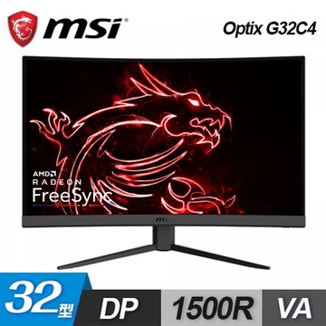【MSI 微星】G32C4 VA 曲面窄邊框廣視角寬螢幕