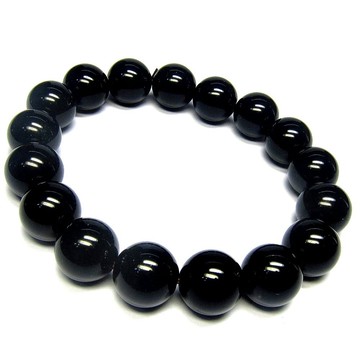 【小樂珠寶】黑曜石手環手鍊手珠(大顆12mm)