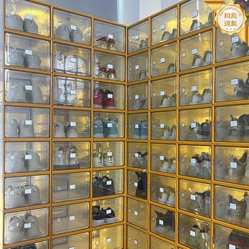 【透明省空間】鞋盒 收納盒 鞋櫃 鞋架 球鞋盒 抽屜式鞋盒 亞克力塑料 可摺疊 多層疊加 防塵展示 球鞋收納神器