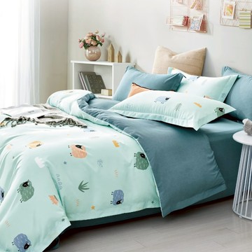 (無被套)吸濕排汗3M科技天絲-床包枕套三件組 / 綿綿童話