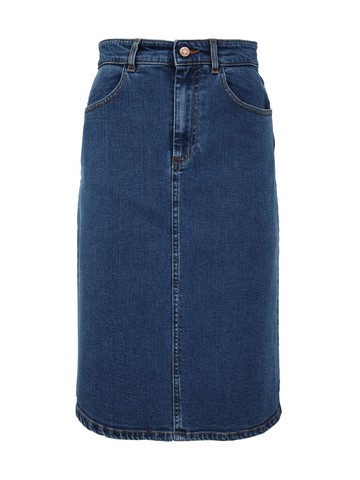 A-line Denim Skirt -